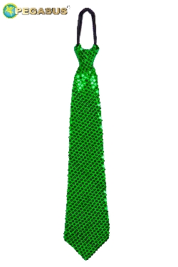 CRAVATTA PAILLETTES VERDE ADULTO